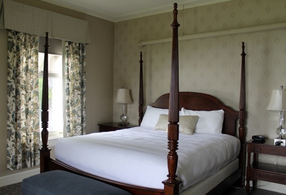 There are 16 guest rooms in the mansion featuring views of the Inn's expansive grounds, the Mackinac Bridge and the surrounding Straits of Mackinac.  The Mackinac Room is considered the Honeymoon Suite, with a huge 4-poster bed . . .